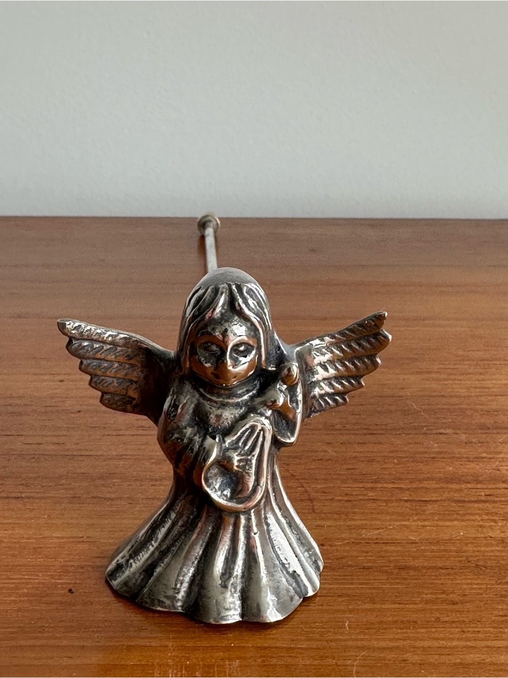 Vintage Metal Angel Candle Snuffer - Nice Patina, Removable Handle - Whimsigoth
